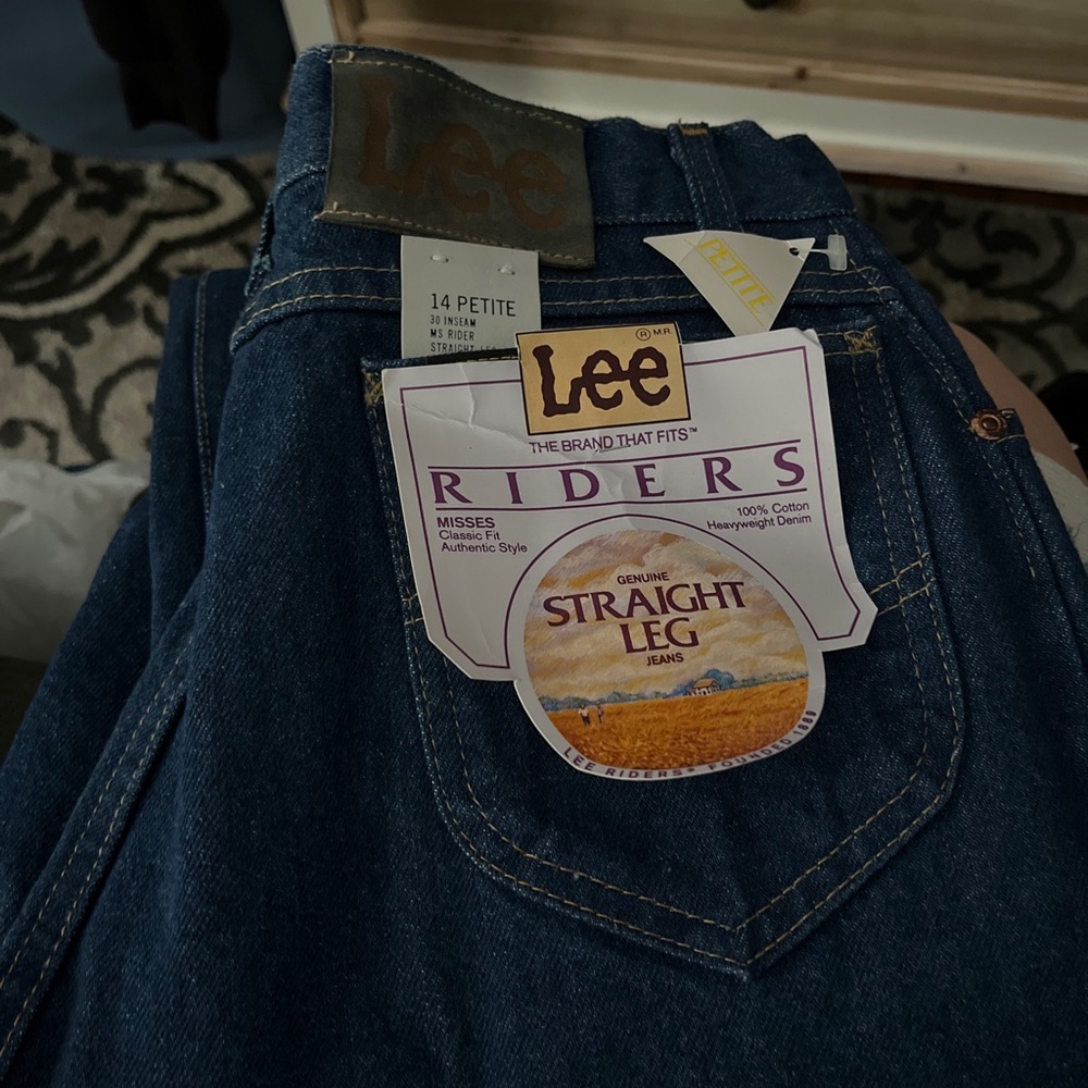 80s NWT Lee Riders Dark Blue Denim Jeans